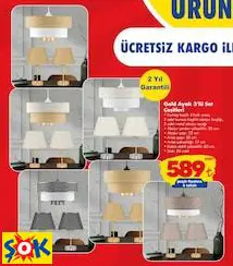 GOLD AYAK 3'LÜ SET ÇEŞİTLERİ